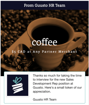 Guusto Coffee Gift Card