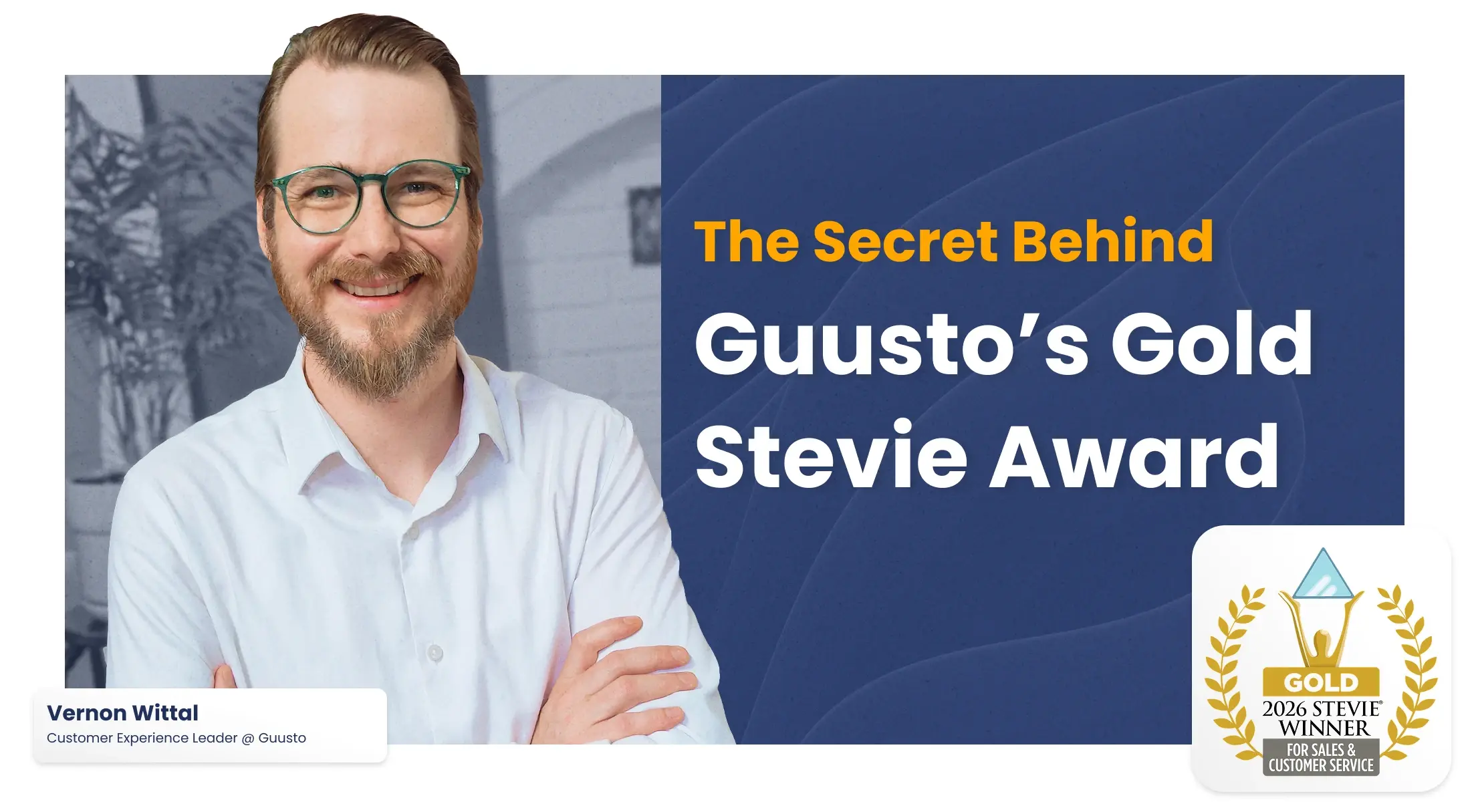 Guusto Gold Stevie Award Win